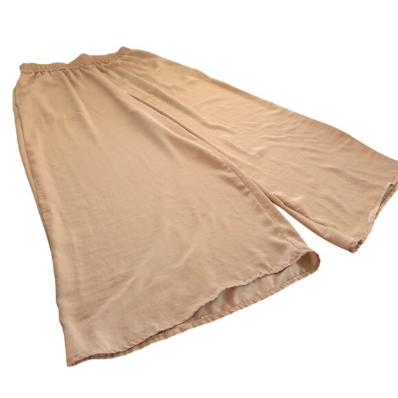 Elle Women’s Wide Leg Pants - Elastic Waist Relaxed Trousers, Size L - Picture 3 of 7